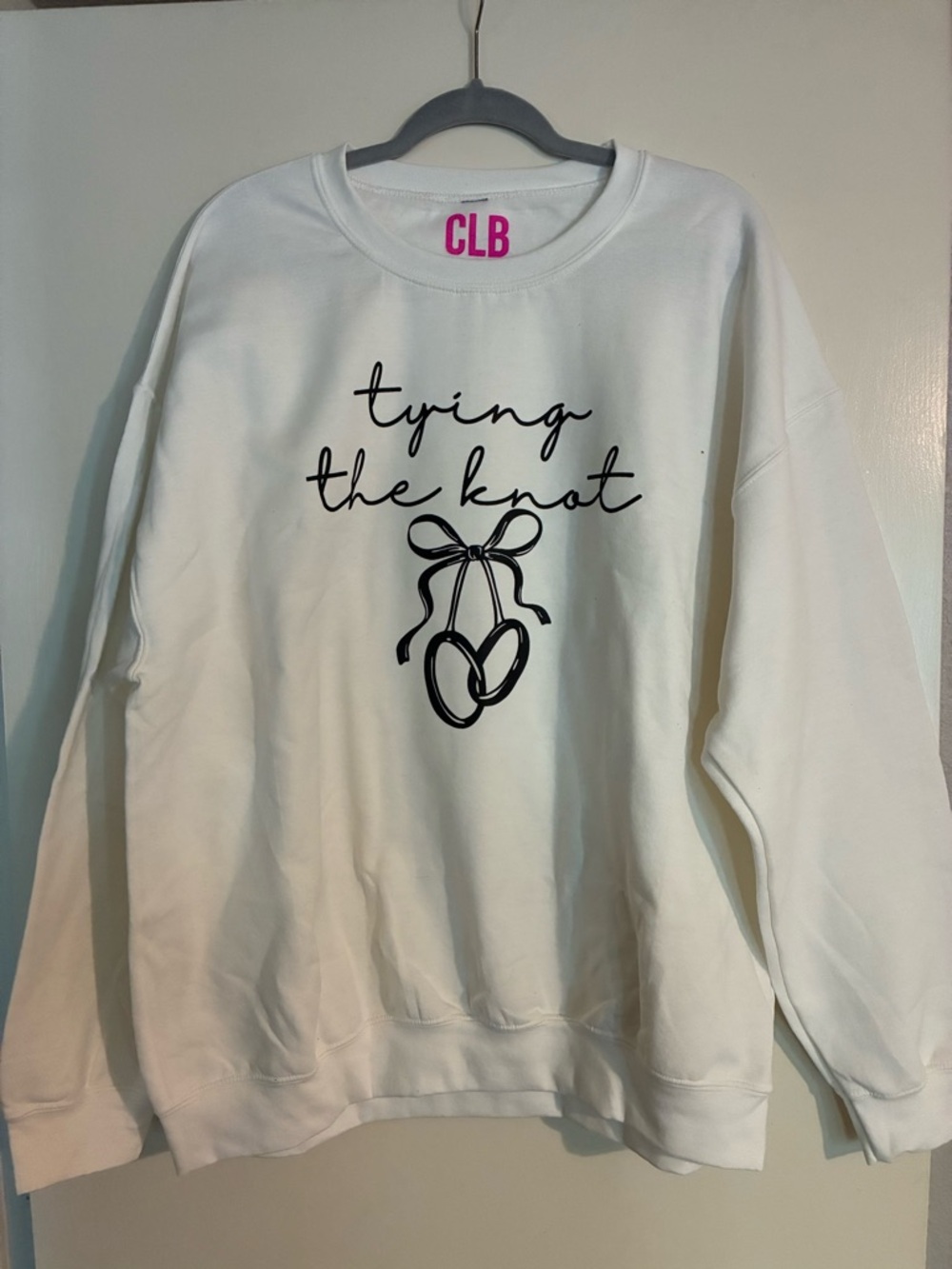 Women’s White 'Tying the Knot' bridal Sweatshirt